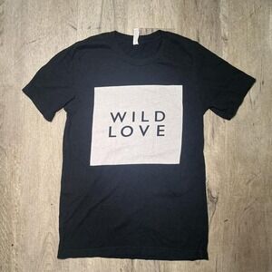Wild Love black t-shirt Size S